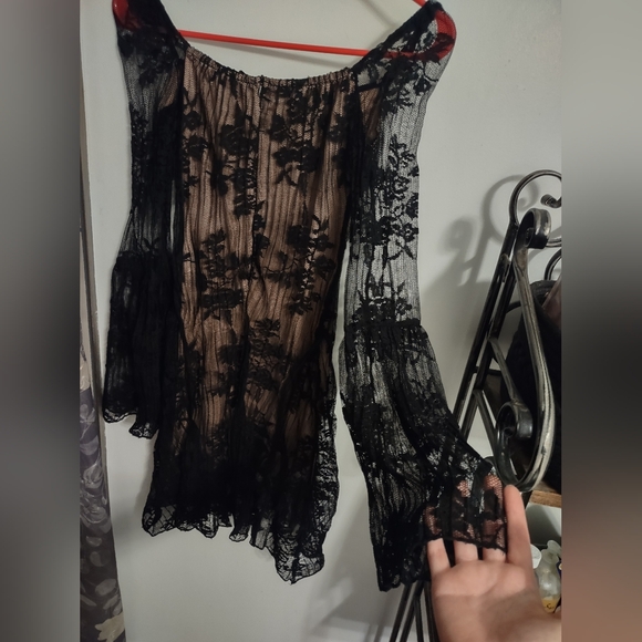 Long Sleeve Black Lace Dress - Picture 6 of 7